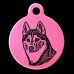 Siberian Husky Engraved 31mm Large Round Pet Dog ID Tag